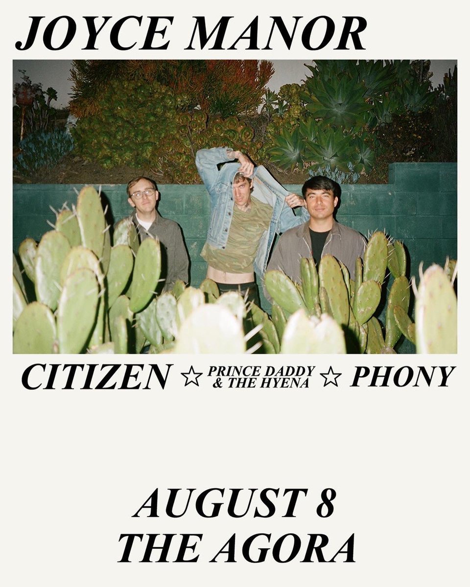 emonightCLE's tweet photo. 🚨TICKET GIVEAWAY🚨

Wanna see @JoyceManor at @AgoraCLE on August 8? Like and RT this tweet for a chance to win a pair of tickets!

Additionally, one person will win a signed merch bundle from Joyce Manor with vinyl and a poster!!

(Rules in threaded tweet below) https://t.co/guj7JhUrSt