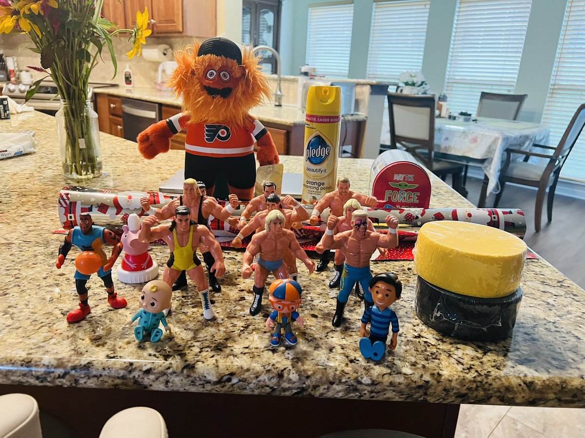 Prepping supplies for the final day of #STEMCampEdu 

✅Ric Flair (Wooo!) 
✅Peppa, Blippi &amp; Josh 
✅Wrapping Paper 
✅Pledge 
✅Gritty
✅Streamers

#IYKYK 

Be sure to check out STEM Camp in 23’! <a href="/MrRyneAnthony/">Ryne Anthony</a> <a href="/dylanpetersedu/">Dylan Peters</a> <a href="/EdTechNeighbor/">Matt Rogers</a> <a href="/moore_stem/">Kirston Moore</a> <a href="/HerefordFLITE/">Mr. Guellich</a> <a href="/mcgeet/">Tom McGee</a>