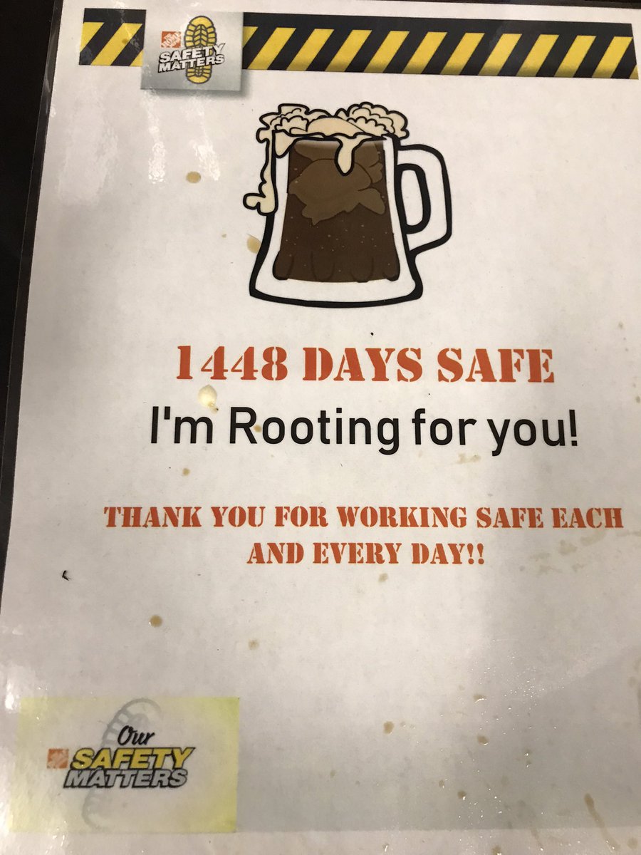 Rooting for you!  1448 days accident free!  Celebrating with root beer floats!  12 days to 4 years accident free.  #30daycountdown