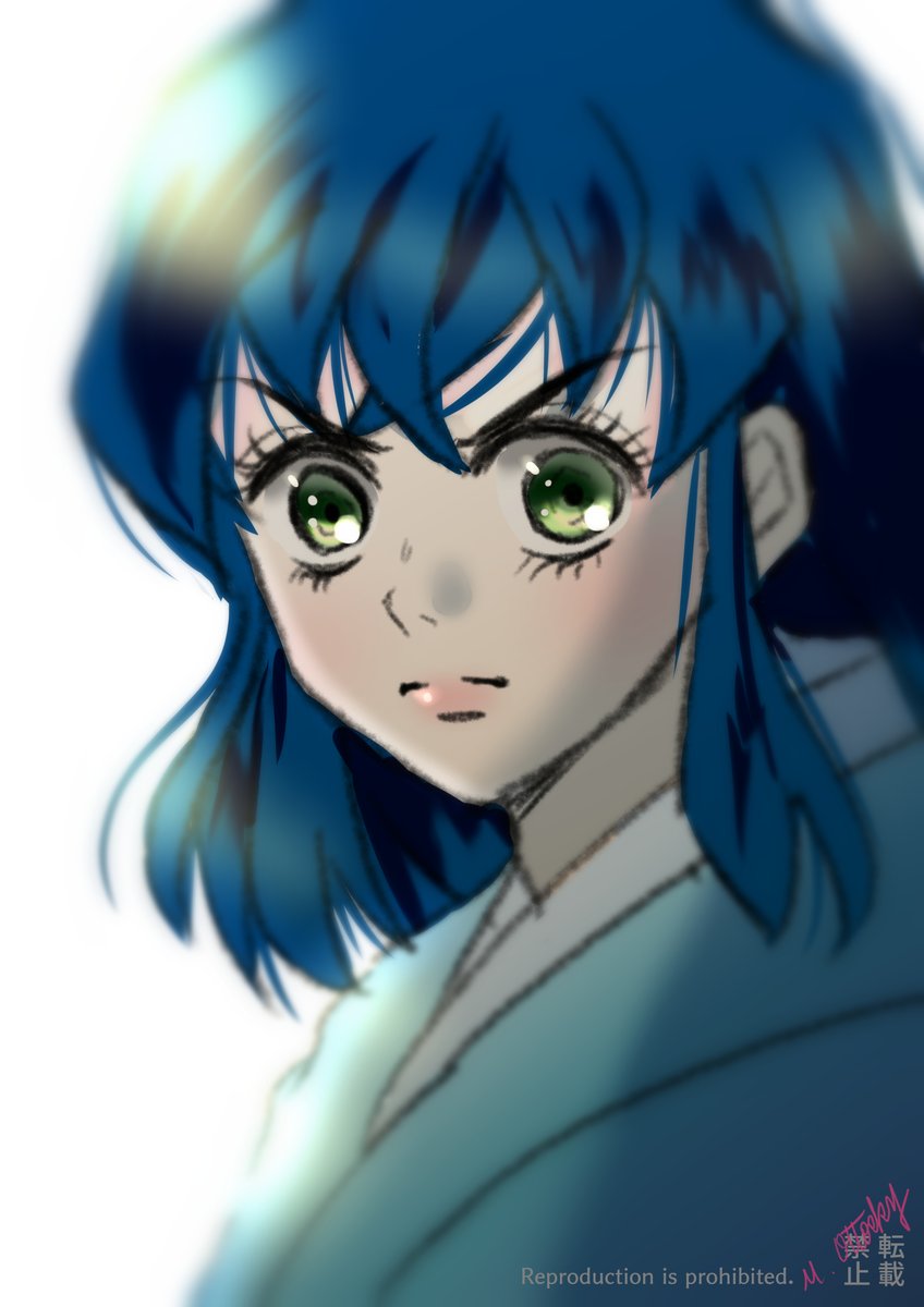 MamiOttosky*kmt🐗さんがTwitterに投稿した嘴平伊之助(鬼滅の刃)のイラスト。