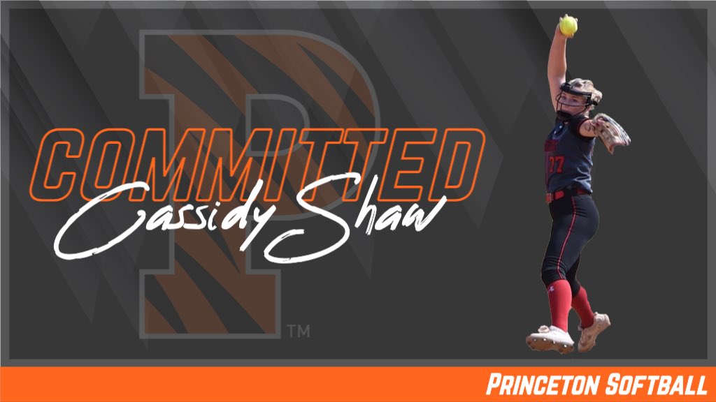 cassieshaw77's tweet photo. I am beyond excited to announce that I have committed to the admissions process at Princeton University to play softball and continue my education at the D1 Ivy League level!! Thank you to my family and coaches for continuing to support me through this journey. Go Tigers!! 🐅🧡🖤 https://t.co/84Tk9m18fw