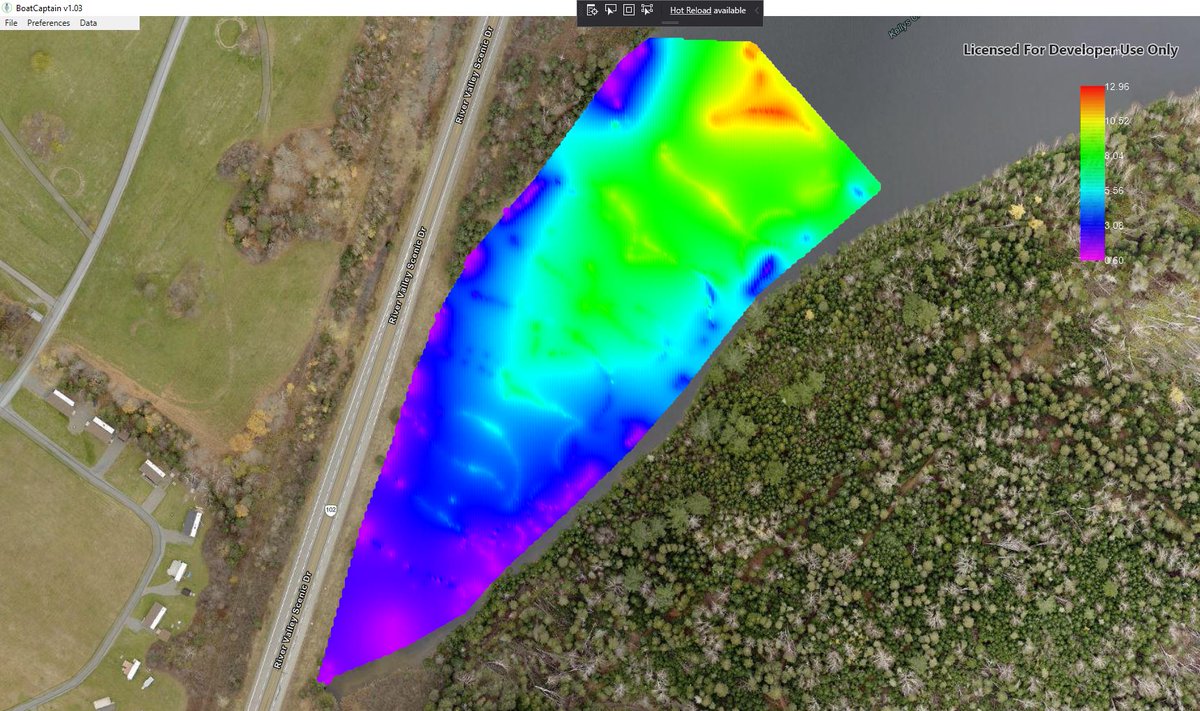 Had an unfortunate leak with an underwater video enclosure, but did manage to collect some nice depth data in Kelly's Creek: