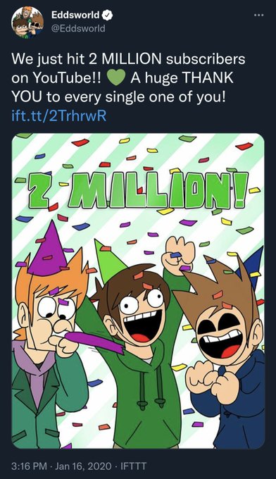 2 MILLION subscribers! – Eddsworld