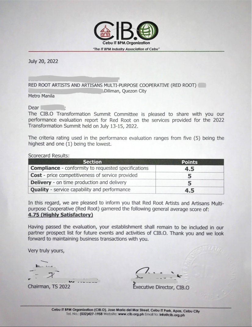 RedRootArtists's tweet photo. Red Root has once again proved that hard work is the ROOT of success! Congratulations for getting a 4.75 evaluation result from the CBI.O. Nice job, Team! Beyond proud of you, for real!🚀 https://t.co/6RXXllbPWw