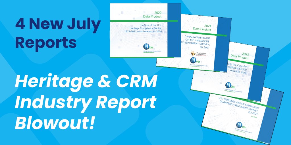 We've just released 4 new reports on the heritage and cultural resource management industry for the U.S. and Canada. Get the data you need for smart and informed business decision-making! heritagebusiness.org/shop
#heritagebusiness
#culturalresourcemanagement
#CulturalHeritage