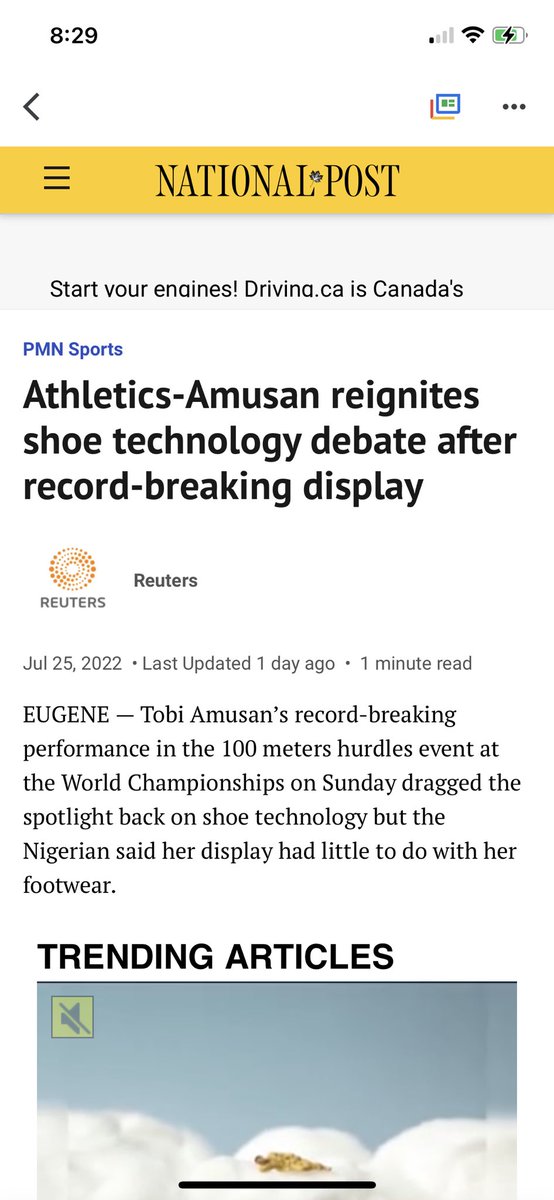 Why are people focused on shoes tech when a black woman breaks records? 👀

nationalpost.com/pmn/sports-pmn…