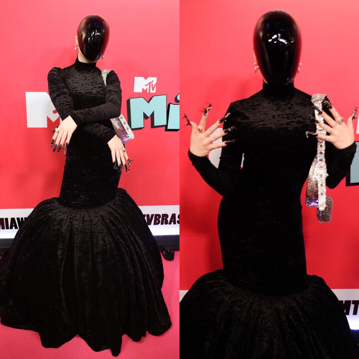 HugoGloss's tweet photo. Kim Kardashian, é você? Ou será que é a Julia Fox que veio pro #MTVMiaw2022?! Não... só podia ser ela: @gessicakayane! Espia só o look ousadíssimo da influencer pro #MTVMiaw2022! Se for pra não causar, ela nem sai de casa, né?! (📸: Lucas Ramos/Brazil News;Eduardo Martins/Agnews) https://t.co/cPxGqP8u0W