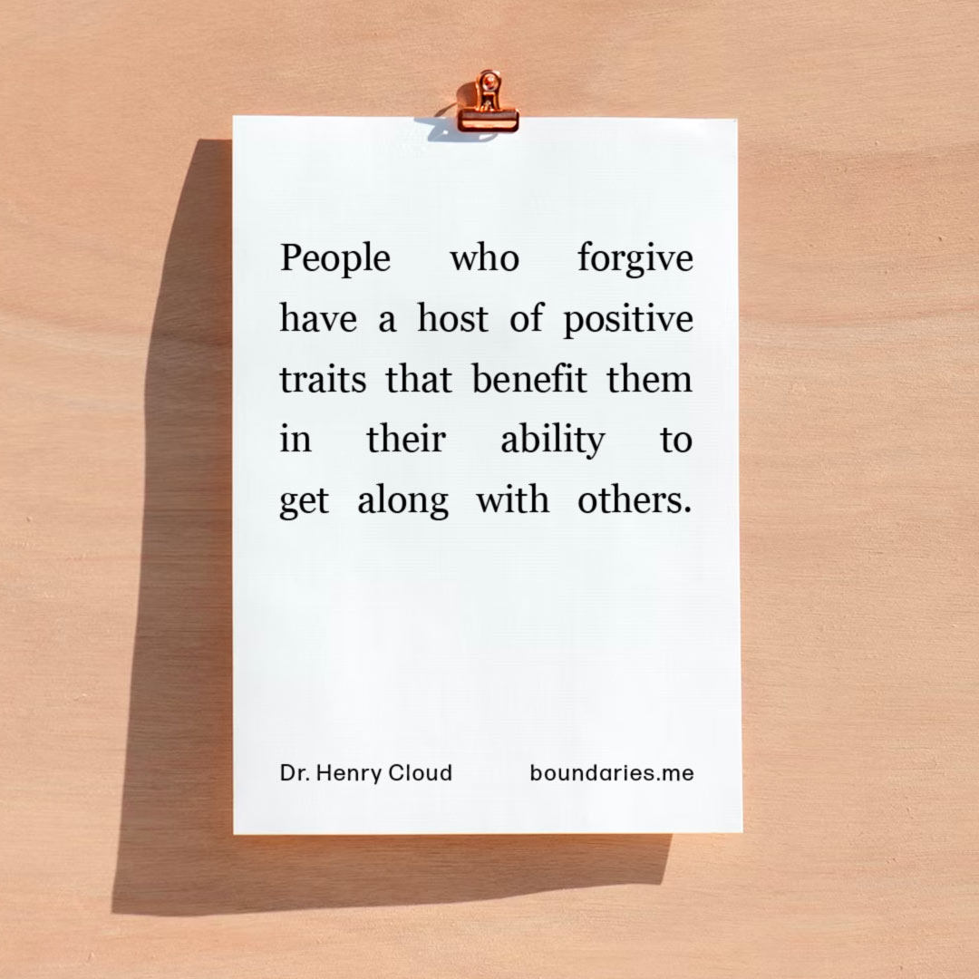 DrHenryCloud's tweet photo. They have a better ability to move on with life after something goes wrong, and they don’t dwell on getting even by persistent rumination. Who wouldn’t be better off if they were not walking around with a head full of negative thoughts toward persons who hurt them? https://t.co/3A02y4NWMe