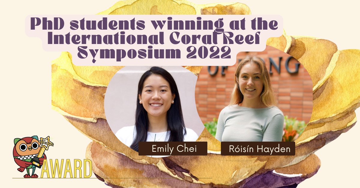 Congratulations to our PhD students of HKU School of Biological Sciences for their winning at the International Coral Reef Symposium 2022 in Bremen, Germany! 
 Learn more: icrs2022.de