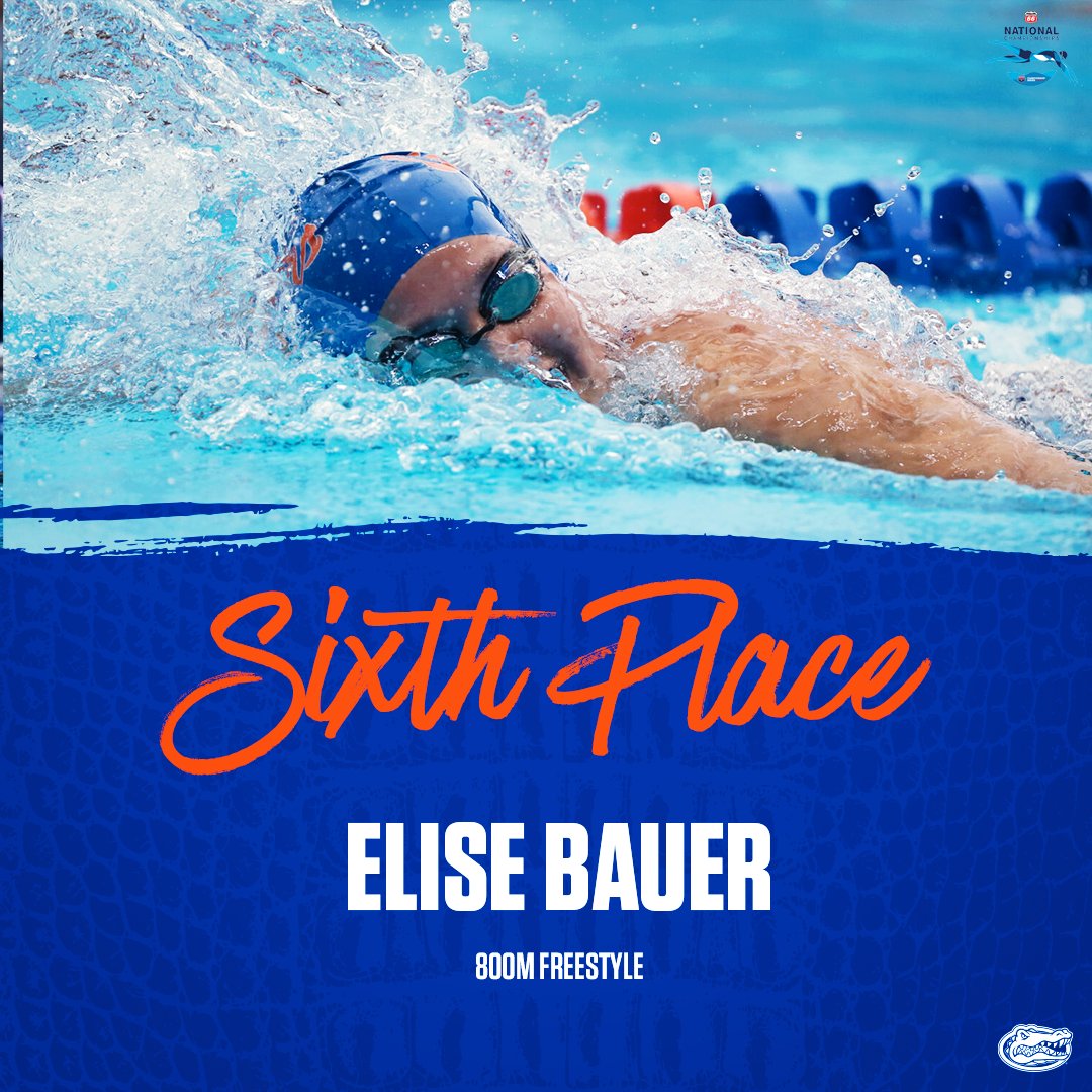 GatorsSwimDv's tweet photo. Great swims for these two in the 800m free! 🐊

6. Elise Bauer 8:37.11
8. Tylor Mathieu 8:41.68

#GoGators https://t.co/dq8TQnypKW