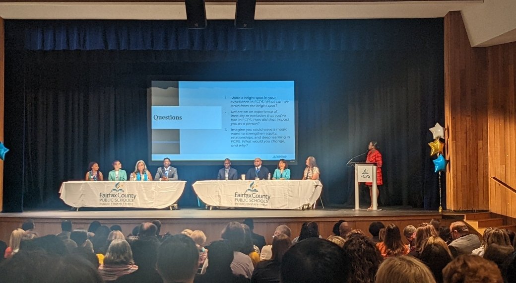 WestPoHoops's tweet photo. Very proud to have represented🏀 #WPHoops &amp; @theWPboard at the #FCPSEquityReimagined summit speaking our truth in the community circle. @drNEKing No mascot rivalries today @jvrog18 we're all on the same team on this equity work 😊. Great event @FCPSEquity, very honored! https://t.co/bP6vAu8h6R
