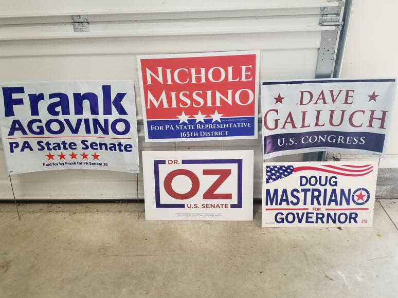 UPTGOP's tweet photo. It's August - time to get some lawn signs up! Email us, uptgop@gmail.com, or DM us if you would like a lawn sign. We can take care of the rest. #RedWave2022 #Delco #DelcoGOP @mediarepublican @DelcoRepublican https://t.co/6LTMVk6DwZ