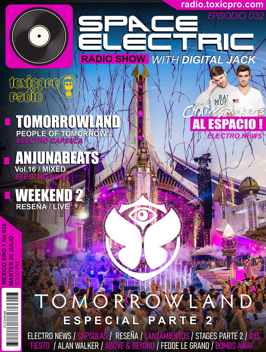 toxicproradio's tweet photo. Segunda parte del especial dedicado a Tomorrowland 2022. Te esperamos a las 10 PM (hora de CDMX) en: https://t.co/yL6j6TNxdG
#tomorrowland #spaceelectric #beatsdemexico #djlife #digitaljack #electronews #musicaelectronica #electronicmusic #toxicproradio #toxicpro #radioonline https://t.co/csDDa258Bo