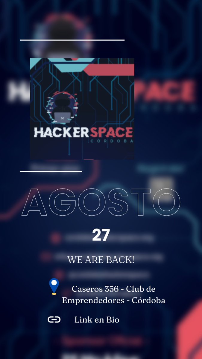 We are back! 
Te podes anotar: 💾eventbrite.com.ar/e/we-are-back-…
🖥️CFP: papercall.io/we-are-back-cb…
📰Próximo Call for sponsors.
Gracias <a href="/corlabgob/">CorLab</a> y #ClubEmprendedoresCba
