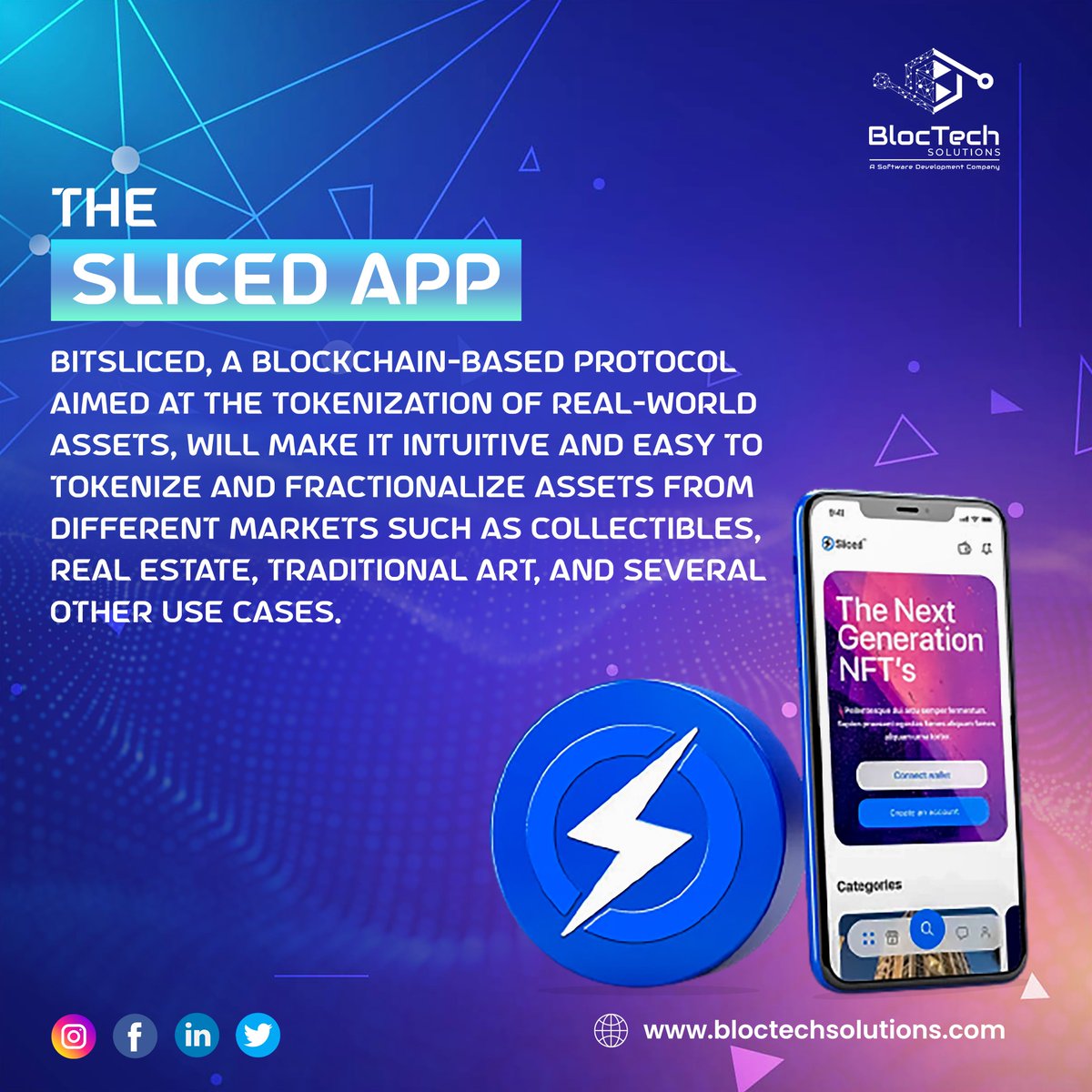 bloctechsol's tweet image. The Sliced App

Bitsliced, a blockchain-based protocol aimed at the tokenization of real-world assets, will make it intuitive and easy to tokenize and fractionalize assets.

• retweet
👉 Follow @BloctechS 

#slicedapp #blockchain #bitsliced #bloctechsolutions