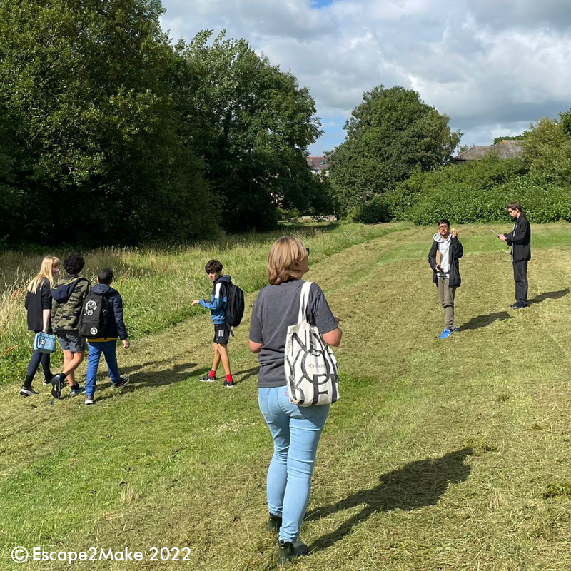Escape2Make's tweet photo. Yesterday another exciting #greenfestival2022 FREE workshop took place! #AnalogueGraphicDesign was facilitated by the lovely Adele from @moonloft 

The session took the young people outdoors &amp; away from tech to visit Scotch Quarry the site of our festival on 27th Aug #savethedate https://t.co/P2kzPnVOpt