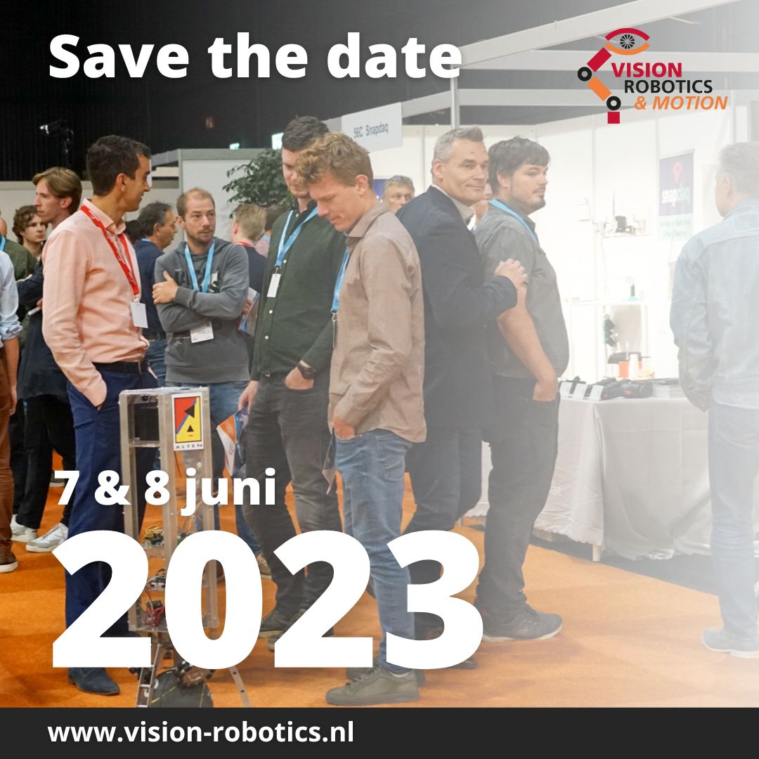 Staat een bezoek aan de 20e editie van Vision, Robotics &amp; Motion al in uw agenda? Aanmelden kan nu al via onze website: okt.to/RdUN0X