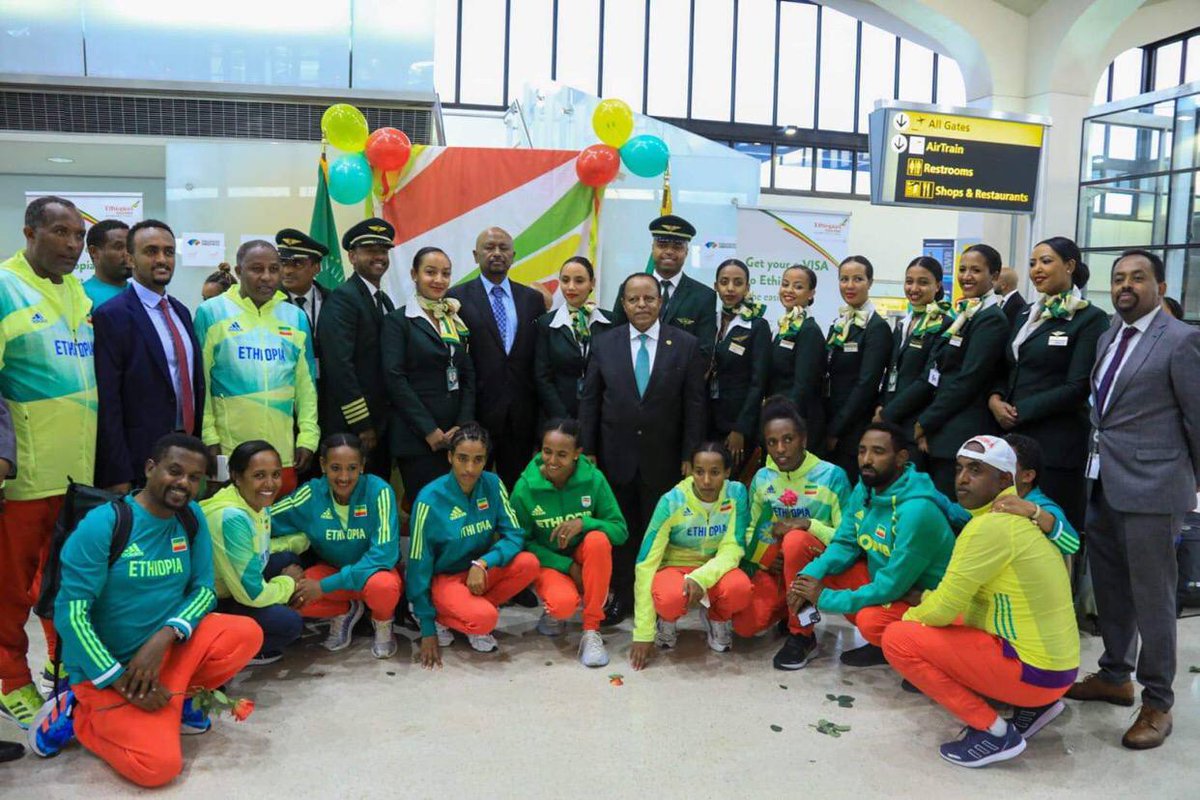 Ethiopian Airlines USA office has held a splendid reception for the winning Ethiopian Athletics team in the presence of H.E <a href="/seleshi_b_a/">Dr Eng Seleshi Bekele</a> ,  H.E <a href="/TayeAtske/">Taye Atske Selassie</a> and Ethiopian Management and Staff in USA. 

#Ethiopian #Oregon2022 #winners
