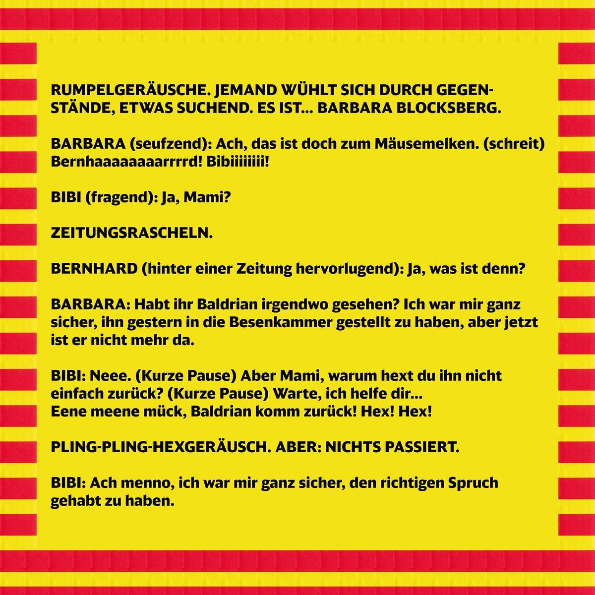 TheMamahuhu's tweet photo. Ab jetzt täglich auf Insta & hier: Mein Fanhörspiel der Hörspielserie „Bibi Blocksberg“ für alle, die schon immer wissen wollten, was mit Bibis Bruder Boris *wirklich* passiert ist: https://t.co/ktp98KQb98
#bibiblocksberg #borisblocksberg #hörspiel #fanfiction @BorisBlocksberg https://t.co/0VRca7pHRl
