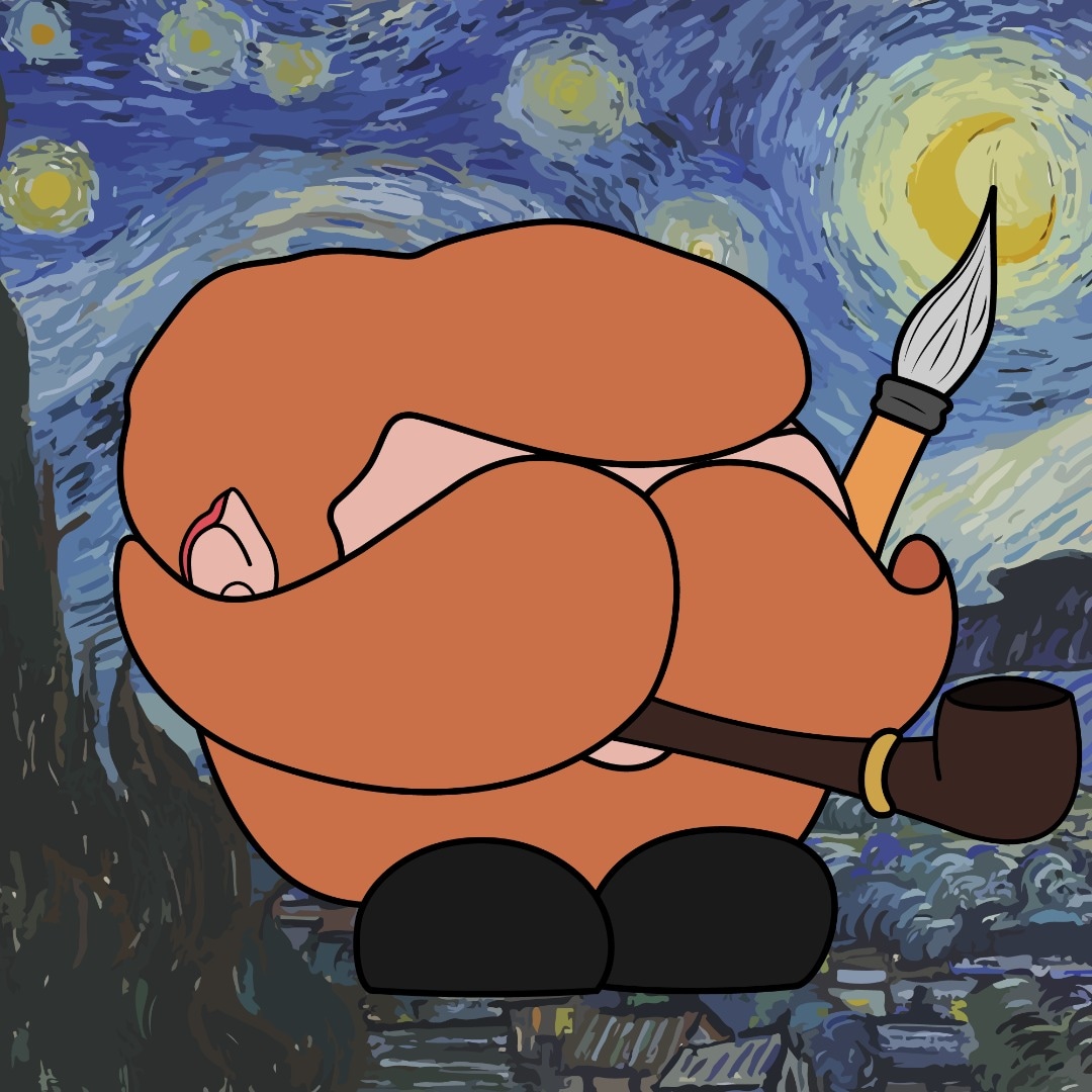 Mr. Mustachio will be introduced in his new style !! Van Gogh

You can watch our other works in the link below:

opensea.io/Zambart

<a href="/opensea/">OpenSea</a>

#nft #collection #opensea #mustache #mr_mustachio #zambart #design #creative #character #characterdesign #nftart #vangogh