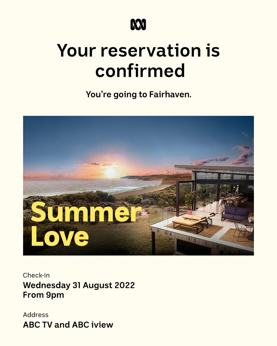 One holiday house. Eight love stories. Can't wait to have you 🏖️ #SummerLoveTV

Stream from Wednesday 31 August 9pm on ABC iview and ABC TV.

Read more: ab.co/3BkMkck