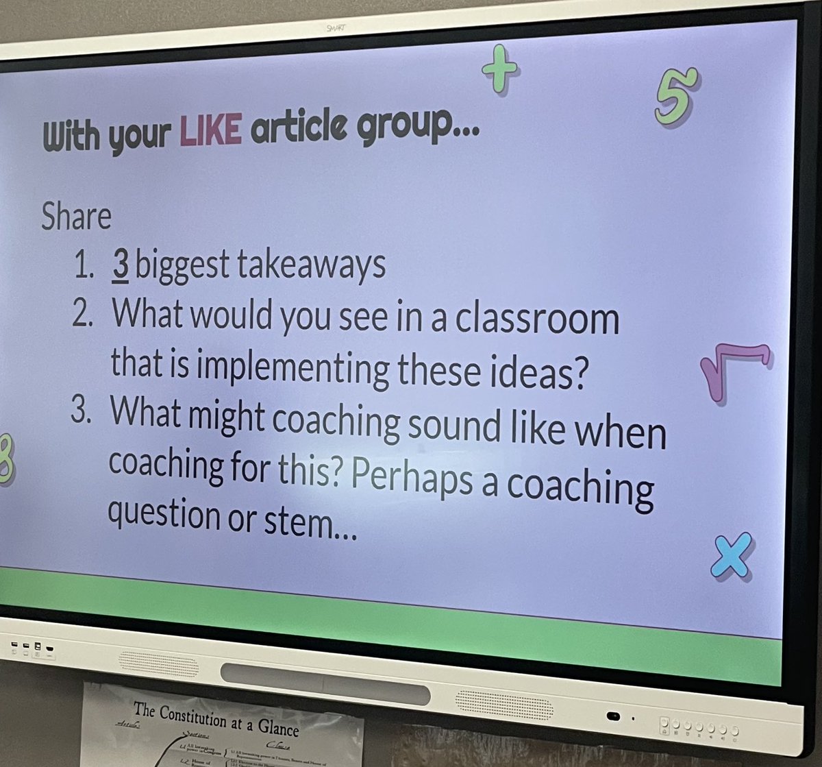 AliciafBates's tweet photo. HS Math ICs spent some time today discussing the effects of productive struggle, patterns of questioning, and upside down teaching on student learning. Next they discussed what coaching might look like with Ts on these topics. #SecCI #katyisd #CoachesMaketheDifference https://t.co/iFI5zHYG3x