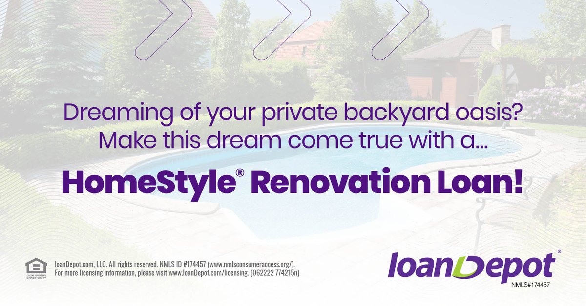 k_irelan's tweet photo. Add a swimming pool, recreation room or other compliant structure to your home with a HomeStyle® Renovation loan. Call or message today to learn more! https://t.co/I0WvISSH3n