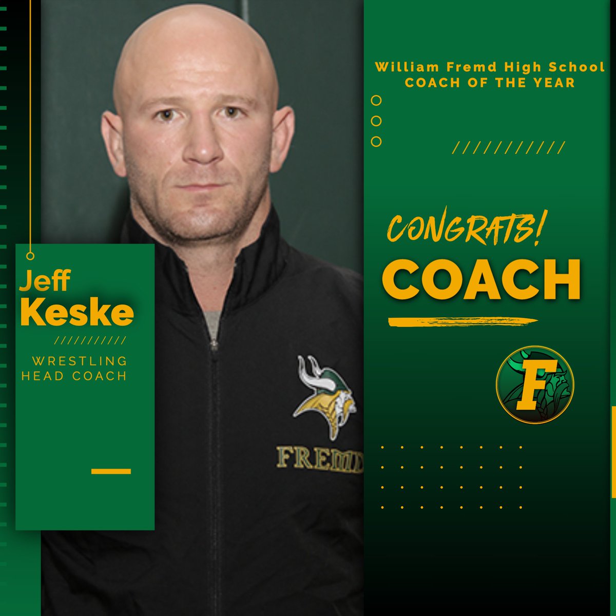 Fremd Athletics (@fremdathletics) on Twitter photo 🥇FHS Athletics News Update🥇: <a href="/VikingsFremd/">Fremd Vikings Wrestling</a>
Coach Jeff Keske was selected by fellow coaches as the 2021-22 FHS Coach of the Year! For more info check out ---> facebook.com/FremdAthletics/
instagram.com/fremdathletics/ 🥇FHS Athletics News Update🥇: <a href="/VikingsFremd/">Fremd Vikings Wrestling</a>
Coach Jeff Keske was selected by fellow coaches as the 2021-22 FHS Coach of the Year! For more info check out ---> facebook.com/FremdAthletics/
instagram.com/fremdathletics/