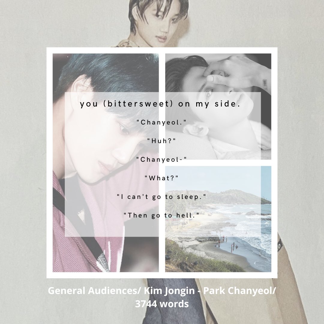 🧸you (bittersweet) on my side.
🧸Jongin/Chanyeol
🧸General Audiences
🧸Ex-lovers
🧸3744 words
🧸archiveofourown.org/works/40521912

#AYearWithNpf 
#chankai