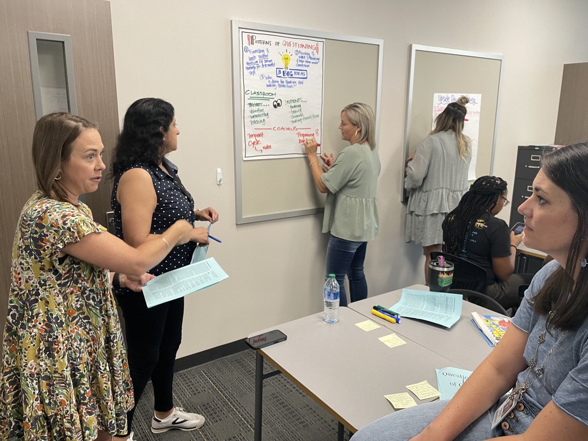 AliciafBates's tweet photo. JH math ICs dived deep into one of two ⁦@NCTM⁩ articles “12 Math Rules That Expire” and “Questioning Our Patterns of Questioning” earlier today. Then shared their article, thoughts, and coaching strategies with the other half. #katyisd #SecCI #CoachesMaketheDifference https://t.co/S91wCswgRj