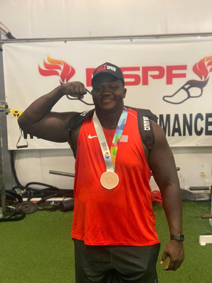 Welcome home &amp; a HUGE congratulations to our very own Josh Awotunde on a bronze medal performance in shot put at the world championship.