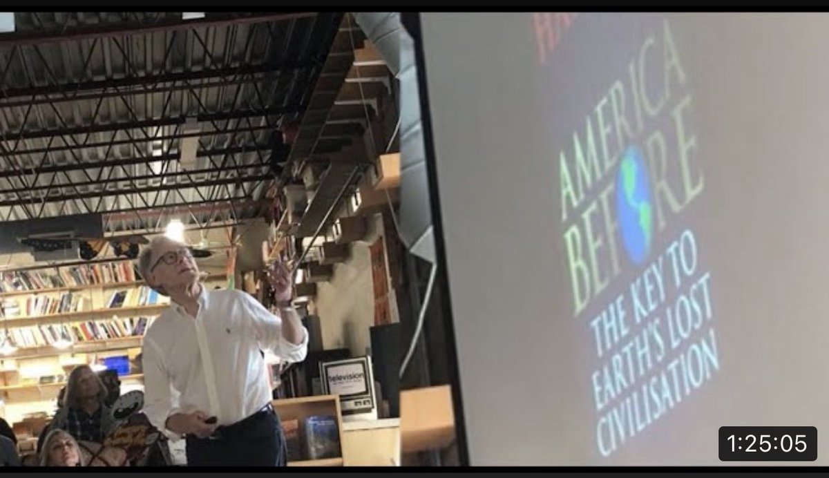 DanielAlanJonez's tweet photo. @Graham__Hancock presents on his book #AmericaBefore about an advanced #ancientcivilization existing before the last ice age that may have been destroyed by a cataclysmic event. From #TheVortex archives, recorded in Albuquerque, New Mexico in May 2019. https://t.co/3i5eksrN4W https://t.co/ggnYkLUva3