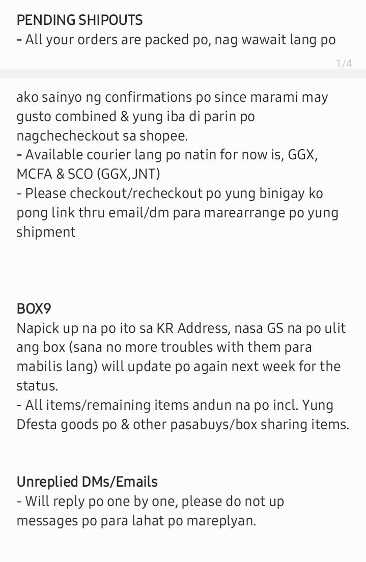 fanshubph's tweet photo. [NOTICE] 

Hello everyone! I'm really sorry for not being active for the past month. Please read the updates below po. Thank you so much. 

(1/2) https://t.co/PVUbBeNjuJ
