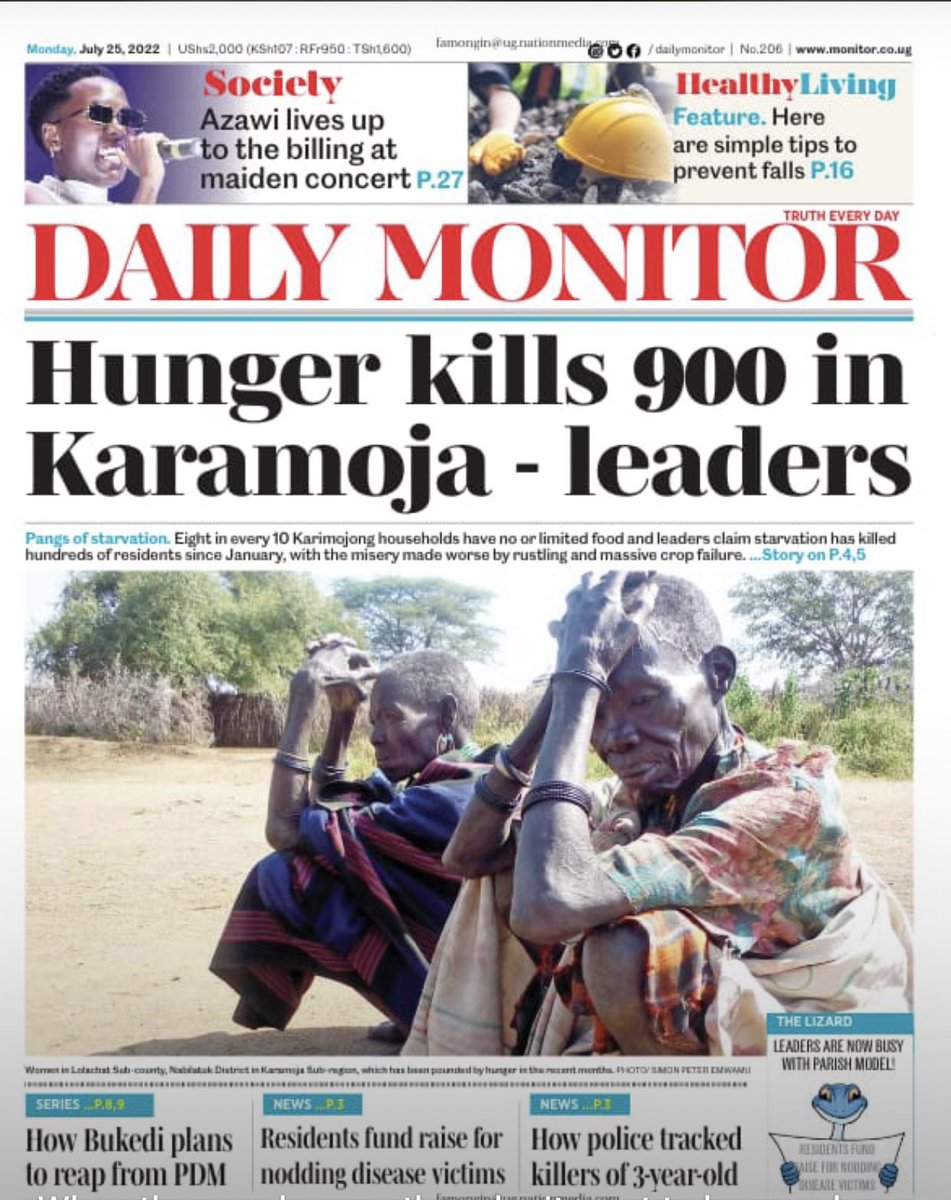 OmonukN's tweet photo. Drought in Karamonga (Uganda) leaves scores dead due to starvation. With food being a basic need the Climate Crisis has denied this to these people. It's time to fight the crisis now.
LET'S END THE CLIMATE EMERGENCY
#ClimateAction #ClimateEmergency #ClimateBrawl https://t.co/hQlOgnlGKd