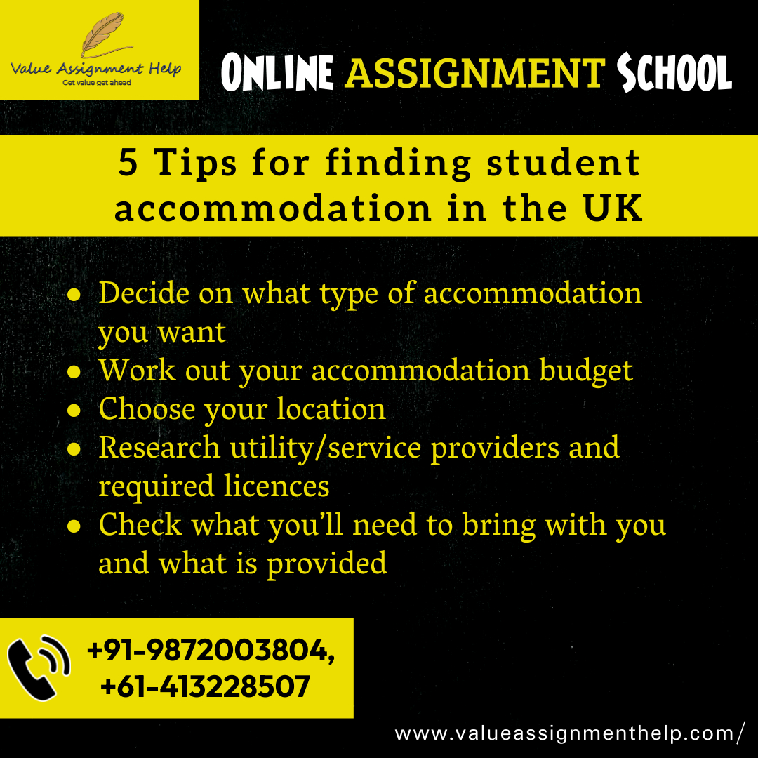 vassignmenthelp's tweet image. &quot;ONLINE ASSIGNMENT SCHOOL&quot;
5 Tips for finding student accommodation in the UK
.
.
.
#onlineassignmentschool #studentaccommodation #accommodationtips #vah #vah2022 #valueassignmenthelp #accommodationguide #university #school #housing