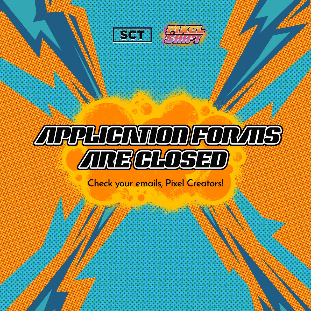 hey_SCT's tweet photo. Hewwo aspiring Pixel Creators! UwU
Now that we have officially closed our application form, kindly check your emails for the next phase of our recruitment!
See you there! 😉
#SCTPixelShift👾 https://t.co/eAp4iNotCZ
