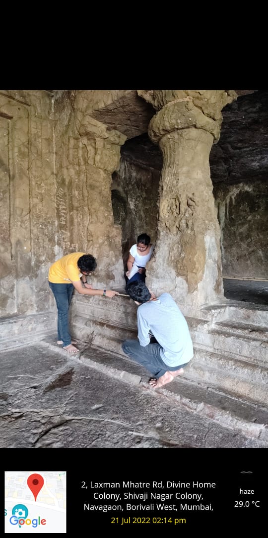 tsapmumbai's tweet photo. TSAP Team Documenting The Mandapeshwar Caves. 

#MissionAmritSarovar #AICTE
#AICTEInternship #ASI  #JalDharovarSanrakshan #MoHUA  #MandapeshwarCave #WaterRejuvenation #75AzadiKaAmritMahotsav #MinistryOfEducation #GOI
#TSAP #architecture #HeritageConservation https://t.co/qd8aMbTUlZ