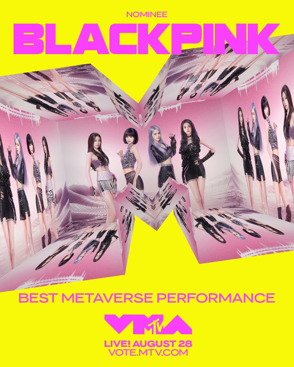  "BLACKPINK nominated for Best Metaverse  Performance at the 2022 #VMAs! 