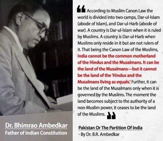 Dr. BR Ambedkar described the whole Islamic mentality at that time, yet our leaders threw us into a endless genocidal war.