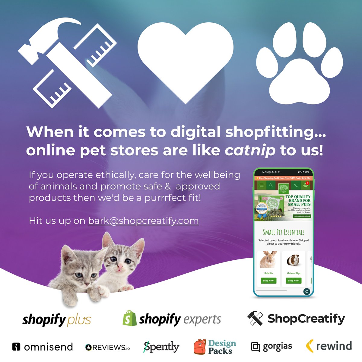 ShopCreatify's tweet photo. Having built and optimized some of Shopify’s leading online pet stores, we like to think we have a slight *cough* pedigree in the pet industry.

See what we can do: 
https://t.co/oEUHoUWEAJ

#shopify #shopifyexperts #shopifystore #ecommerce #entrepreneur #pets #petstore https://t.co/20w0vjcY6H