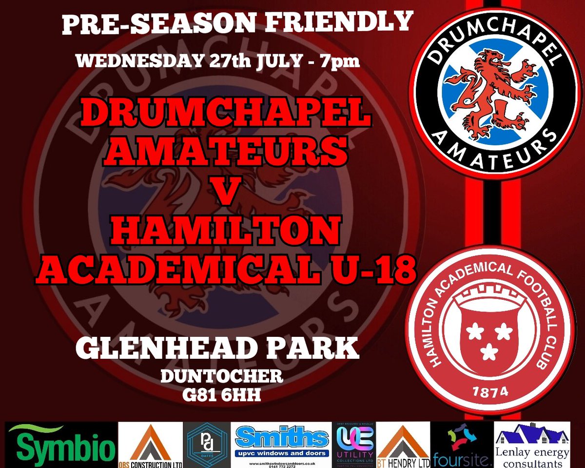 DrumAmsFC's tweet photo. Tonight’s Pre-Season Friendly vs @AcciesFCAcademy U18s 🤝⚫️⚪️🔴 https://t.co/ZhPjH89x7I