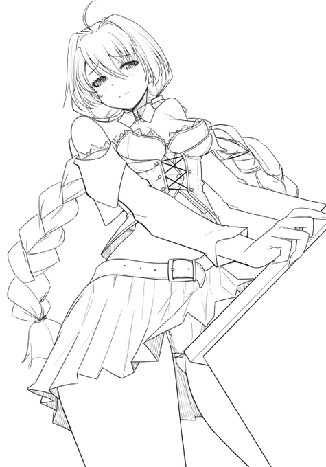 服を脱がない場合の絵も
下地のボディラインもちゃんと描くんですが
リドナーくん、君、、結構スタイル良いね 