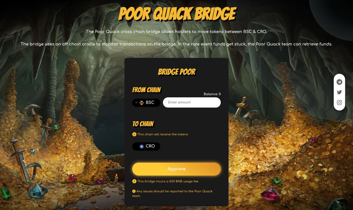 It seems $POOR <a href="/PoorQuack/">Poor Quack</a> Bridge is on the way...
Best Meme in the space about to become the best performer of 2022!
Send it 🚀🚀🚀
#memecoin #NFTs #NFTartist #nftcollector #NFTCommmunity #NFTProject <a href="/Dev4POOR/">$POOR Dev</a>