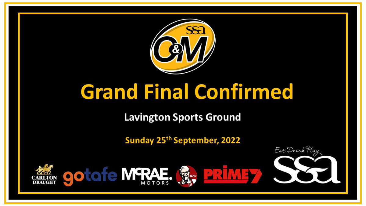 The SS&amp;A Ovens and Murray Football Netball League would like to confirm that the Lavington Sports Ground will host the 2022 Grand Final on Sunday 25th September.