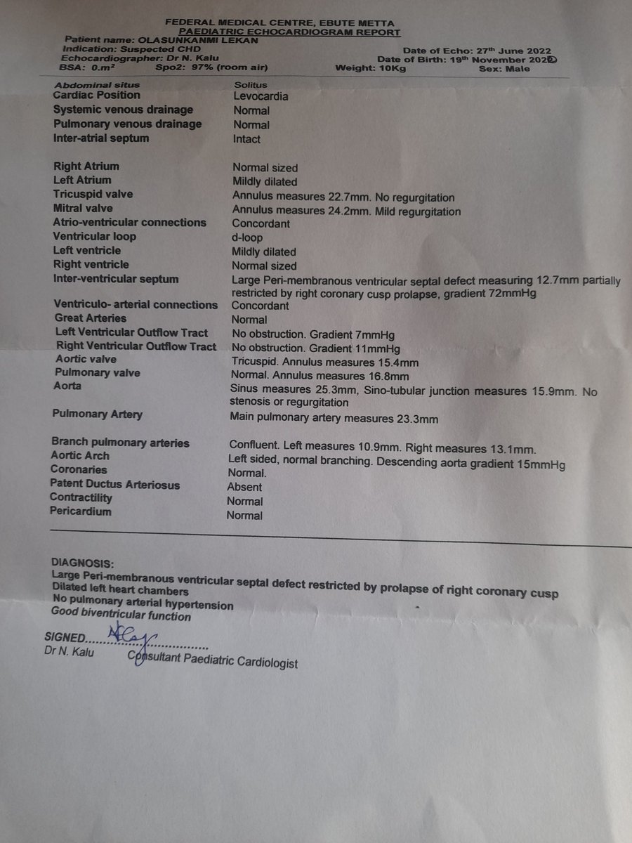 UnrepentantHoo1's tweet photo. My son has been diagnosed with VSD and we have been advised by cardiologists at the OAUTHC to prepare for surgery in 3 weeks. Kindly help donate, retweet and mention people that can help us. I will appreciate all the help I can get right now.

#SaveMilan https://t.co/4kc2wJPINo