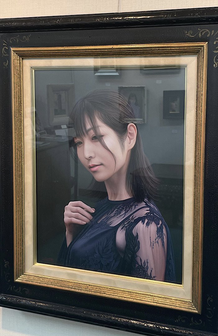 絵画 油絵 少女 佐藤道功