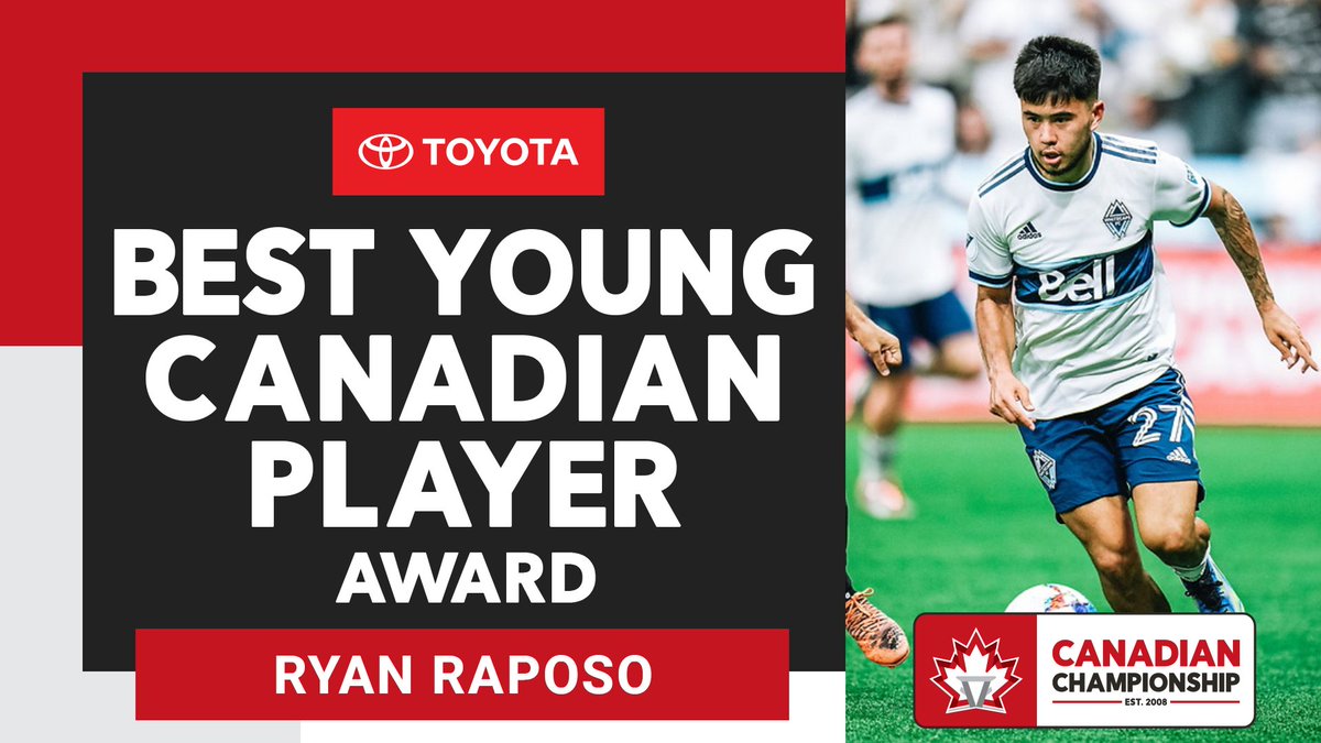 CanadaSoccerEN's tweet image. Ryan Raposo is the @ToyotaCanada Best Young Canadian Player! 🍁

#CanChamp