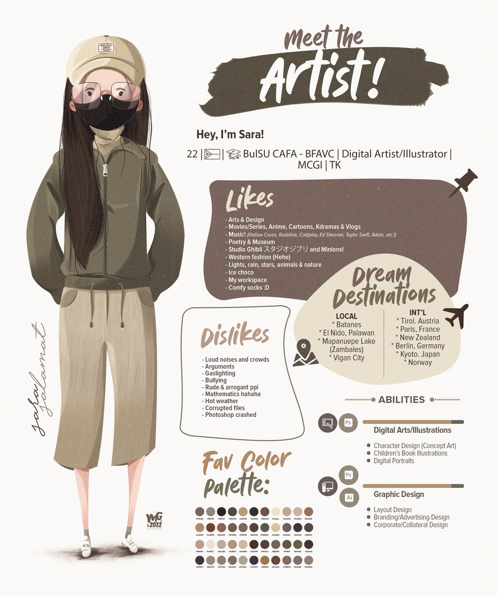 msgraphicaillus's tweet image. Hey there, here's my first entry for the #meettheartist challenge! ♥ I also tried to draw myself in my cartoony art style. ✍