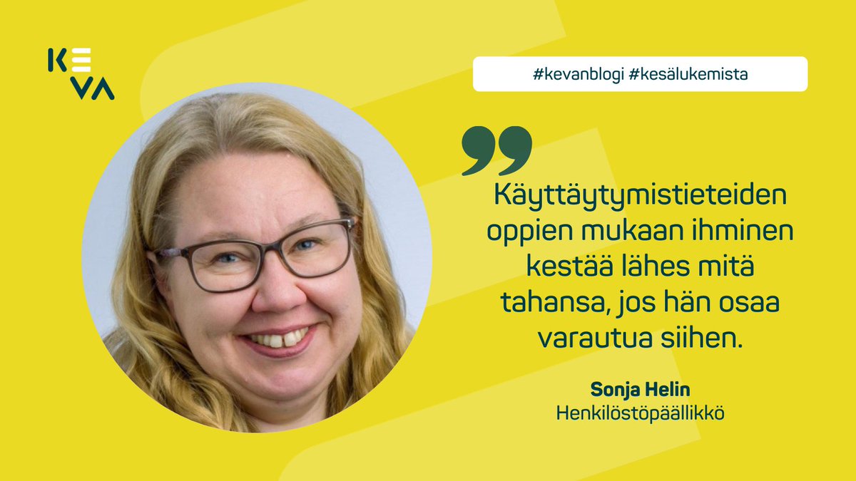 Jokainen purjeveneen kippari sen tietää: sää itsessään ei ole ongelma, mutta hankaluuksia on luvassa, jos vesille lähtee varautumatta. Varautumisen taitoa tarvitaan myös työssä ja työpaikoilla, <a href="/sonja_helin/">Sonja Helin</a> kirjoittaa.
📲 keva.fi/blogi-kirjoitu…

#kesälukemista