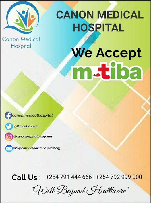 CanonHospital's tweet photo. Users of Jubilee Micro Insurance, we have got news for you. Canon Hospital accepts all Jubilee Micro Cards through Mtiba. Visit us today at Kanduyi to experience our services.
#WellBeyondHealthcare https://t.co/w9pjrogIq0
